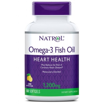 Антиоксидант Natrol Omega-3 Fish Oil 1200 мг 60 кап