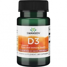 Витамины Swanson Vit D3 Hi-Pot  25 mcg 60 капсул
