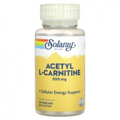 Л-карнитин Solaray Acetyl L-Carnitine 500 мг 30 капсул